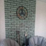 Декоративный кирпич Старый Питер Green зеленый фото в интерьере 836x836px