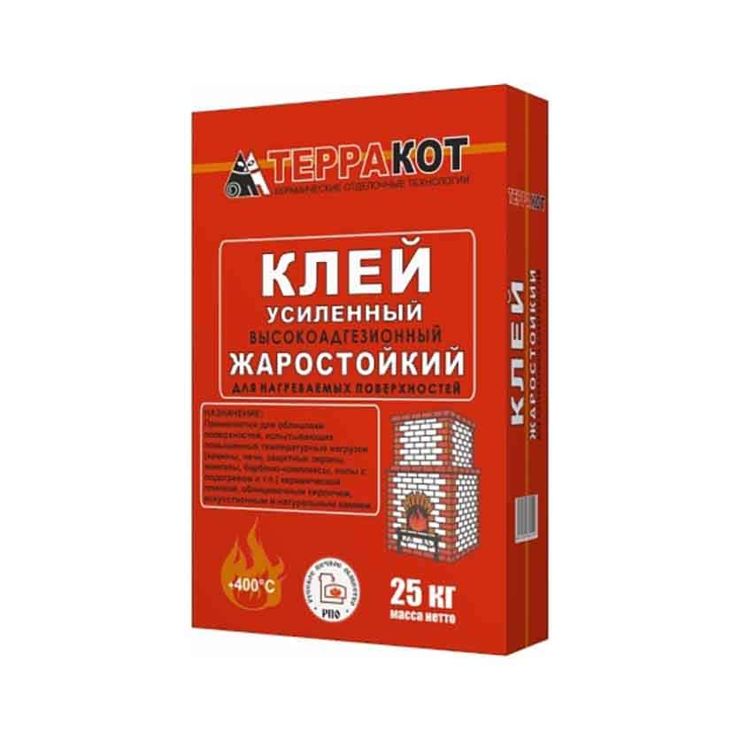клей жаростойкий для облицовки каминов и печей 25 кг