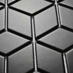 мозаика керамическая из чипов черного цвета на сетке landa-black-matt фото1