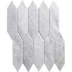 Мозаика керамическая из керамогранита под серый мрамор на сетке level-light-255х313мм