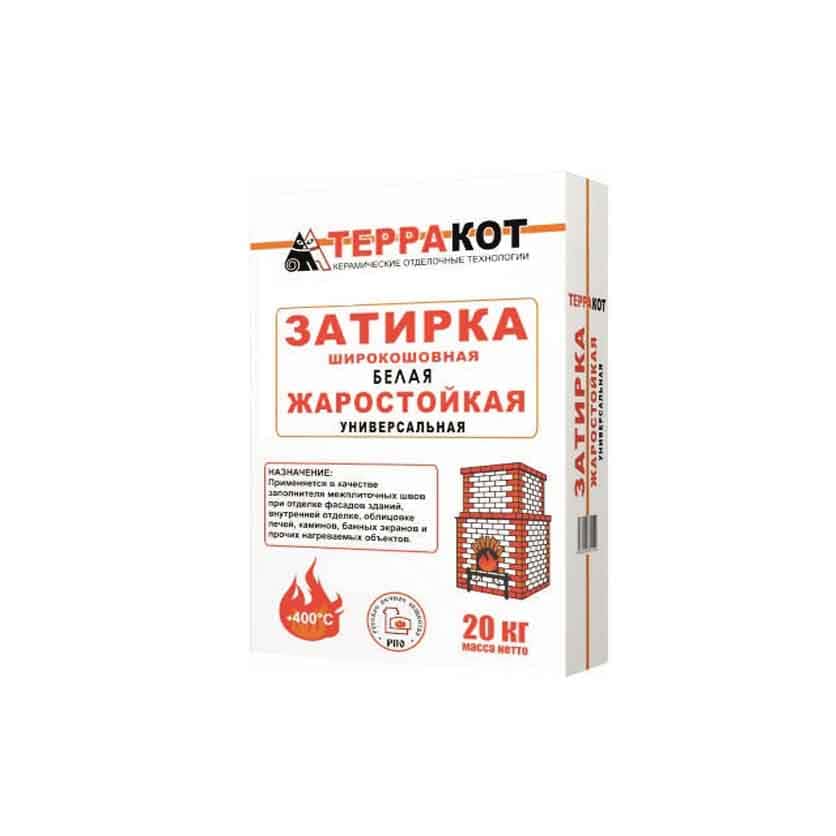 затирка-жаростойкая-белая для гипсовой плитки и камня 20кг