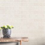 Керамическая плитка кабанчик белый пэчворк Aparici uptown white toki 7.4x29.75 см фото в интерьере