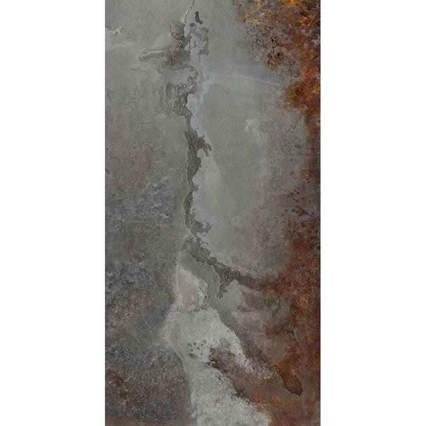 Керамогранит серый под камень с коричневыми включениями lava 1200х600 мм