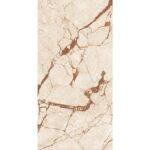 Глянцевый бежевый керамогранит для пола и стен с коричневыми прожилками мрамора perlato pearl glossy 60х120 см