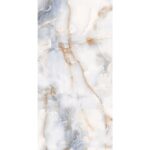 Глянцевый индийский керамогранит под бело-голубой оникс для пола и стен smit mink polished 60х120см