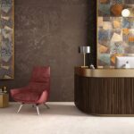 Интерьер с керамогранитом Индия Ethnic rich chocolate, Decor rich chocolate, Apple 60x120 см