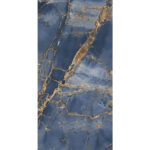 Керамогранит синий глянцевый индийский для пола и стен Nabro gold 600x1200мм