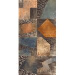 Матовый керамогранит с рисунком в стиле пэчворк для пола и стен производства Индия ethnic decor 60х120см