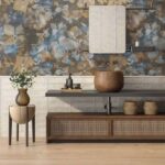 Керамическая плитка настенная глянцевая кабанчик Pamesa mayolica nude 7.5x30 см фото в интерьере 2