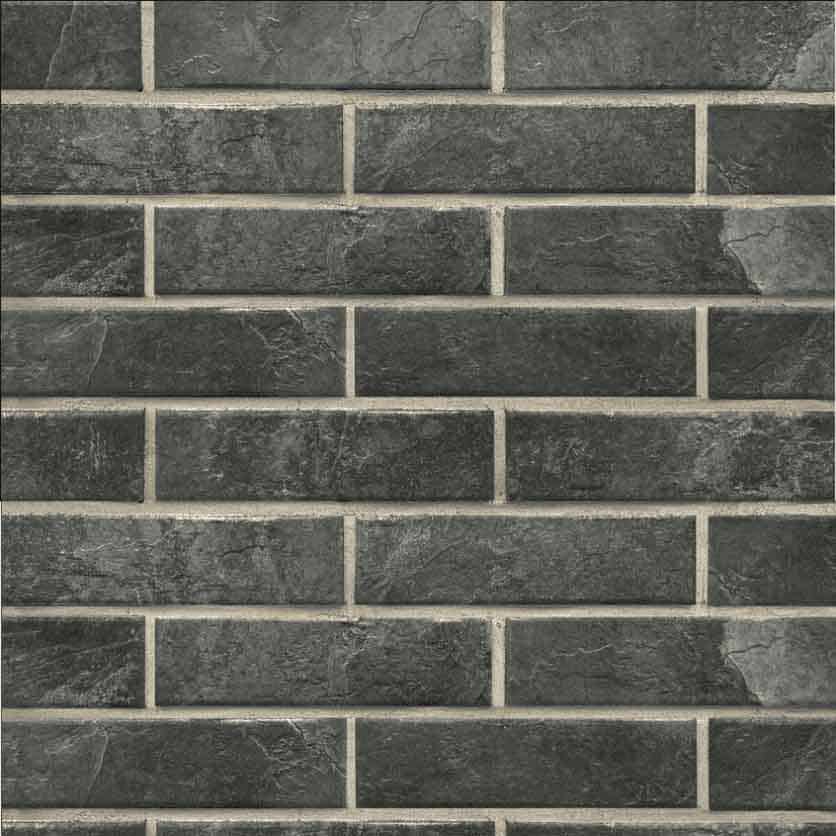 Клинкерная плитка под кирпич колорадо-5 6,5х24,5 см темно-серого цвета
