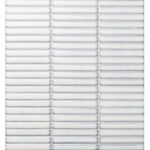 Мозаика керамическая прямоугольная белая на сетке из керамогранита finger-sweet-milk