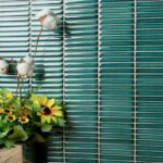 Мозаика керамическая прямоугольная из керамогранита на сетке finger-pacific-blue фото в интерьере