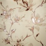 Декоративное панно из бежевого керамогранита с цветами Decor Set Raw Toasted Rect 120х120