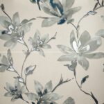 Панно из керамогранита с голубыми цветами Decor Set Raw Naive Rect 120х120см