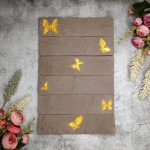 Декоративный кирпич с золотыми бабочками Brick chocolate Gold