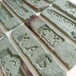 Декоративный фасадный кирпич Старый Питер green клеймо вид 2