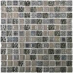 Мозаика керамическая серебристая на сетке Morocco 300x300 мм чип 23х23мм