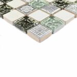 Белая керамическая мозаика Bali 300x300 мм чип 23х23 мм вид 2