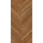 Керамогранит с рисунком под дерево елочкой Hardwood brown rect.matt 60x120 см