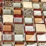 Мозаика стеклянная fantasy 306x306 мм на сетке с чипами 20х20 мм вид1