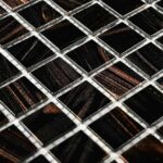 Стеклянная коричневая мозаика на сетке Arabika 327х327 см чип 20x20 мм вид 1