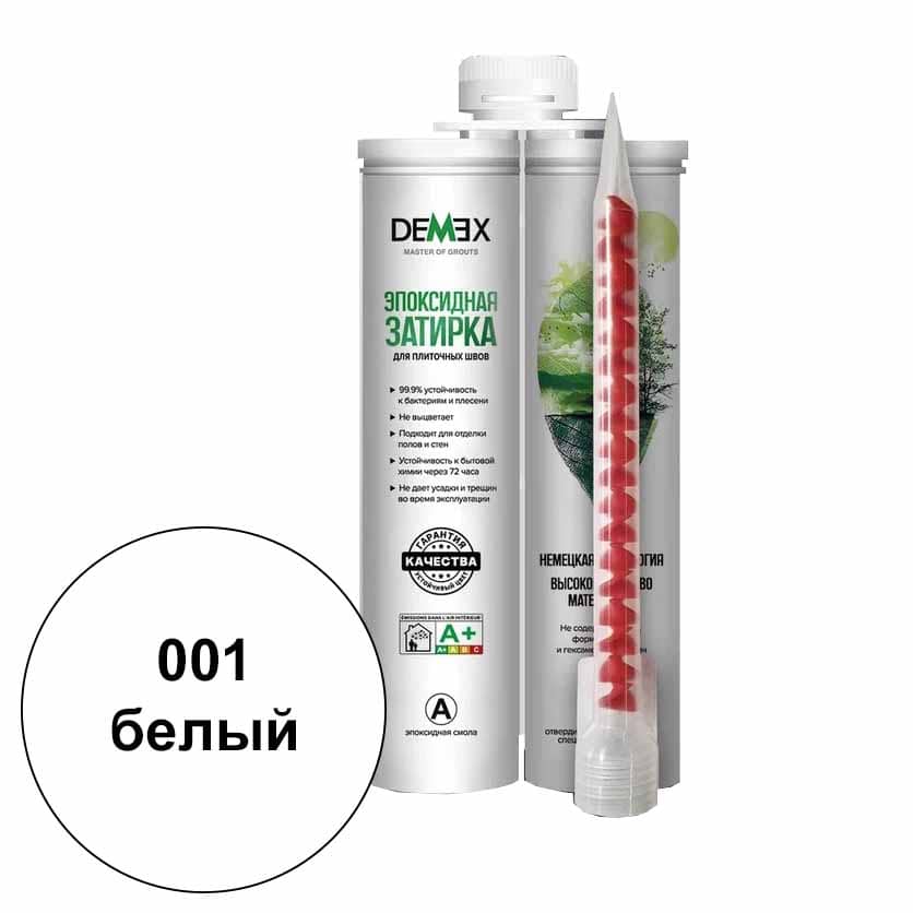 demex затирка 001 цвет белый туба 400гр вид1