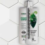 demex затирка цвет белое облако 101 туба 400гр с плиткой