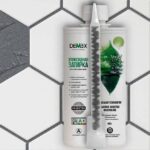 demex затирка цвет графитовый 107 туба 400гр с плиткой