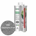 demex затирка цвет серебристый 006 туба 400гр вид с плиткой