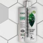 demex затирка цвет серый хаки 003 туба 400гр с плиткой