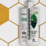 demex затирка цвет сверкающее золото 008 туба 400гр вид с плиткой