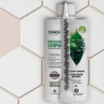 demex затирка цвет светлый бежевый 102 туба 400гр с плиткой