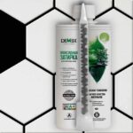 demex затирка цвет жемчужно черный 012 туба 400гр вид с плиткой