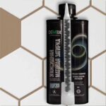 Эпоксидная затирка Demex матовая карамель 305 с плиткой