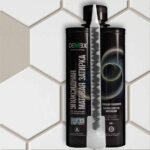 Эпоксидная затирка Demex матовая крем-брюле 304 с плиткой