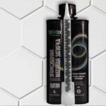 Эпоксидная затирка Demex матовая лунный белый 306 с плиткой