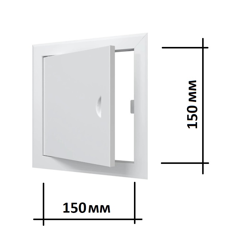 Люк ревизионный 150х150 Л1515М стальной с магнитным замком и ручкой