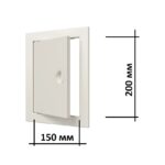 Люк ревизионный 15х20мм Л1520Р Ivory с размерами