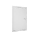 Люк ревизионный 25х40 стальной белый ЛТ2540МЗ с замком под ключ в закрытом виде