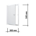 Люк ревизионный 30х50 см стальной ЛТ3050МЗ с замком и ключом размеры