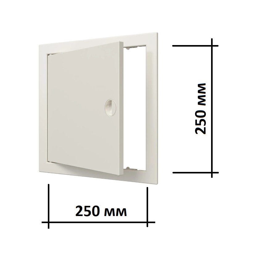 Люк ревизионный пластиковый бежевый 250 х250 мм Л2525Р ivory с размерами
