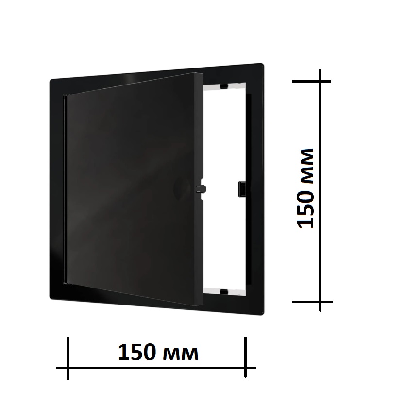 Люк ревизионный пластиковый L1515N black 15х15 см