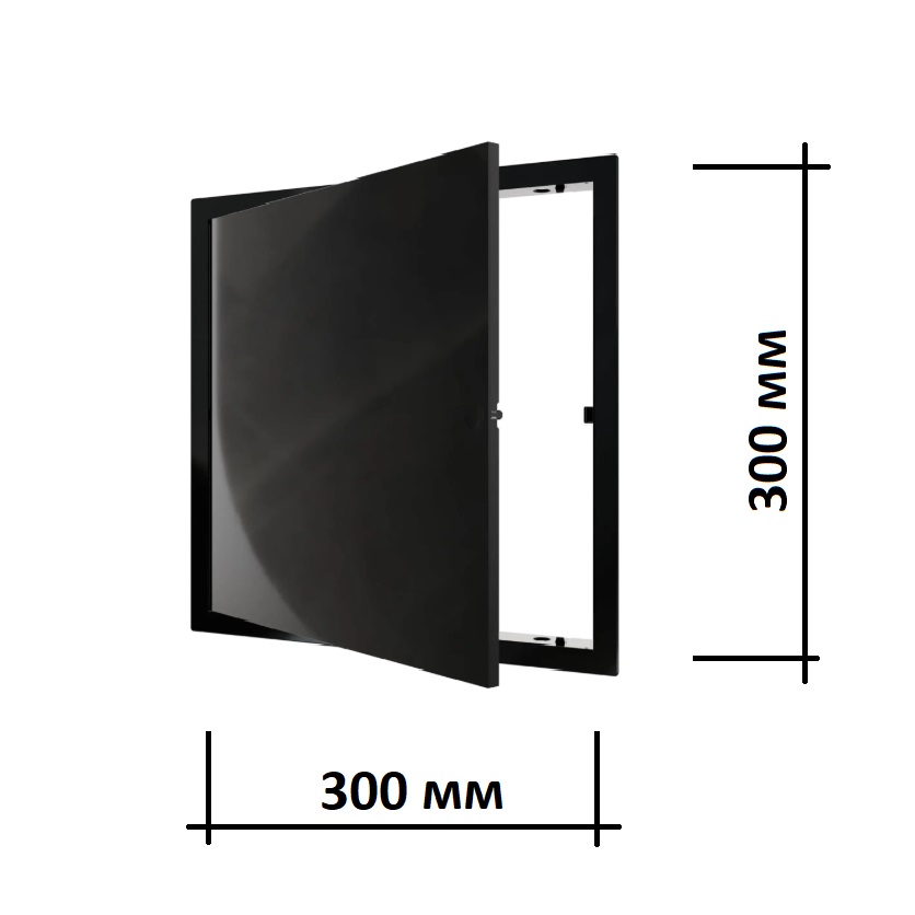 Люк ревизионный пластиковый L3030N black 30х30 см