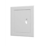 Люк ревизионный под плитку 300х300 ЛТ3030Мп белый стальной с ручкой в закрытом виде