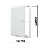 Люк ревизионный под плитку 400х500 ЛТ4050МЗ белый стальной с замком