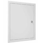 Люк ревизионный под плитку 400х500 ЛТ4050Мз белый стальной с замком в закрытом виде
