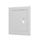 Люк ревизионный под плитку 500х500 ЛТ5050Мп белый стальной с ручкой в закрытом виде