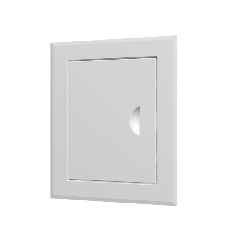 Люк ревизионный под плитку 500х500 ЛТ5050Мп белый стальной с ручкой в закрытом виде