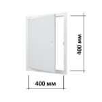 Люк ревизионный под плитку ЛТ4040МП белый с нажимным замком стальной с размерами