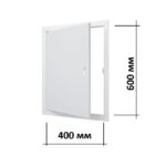 Люк ревизионный под плитку ЛТ4060МП белый с нажимным замком стальной с размерами